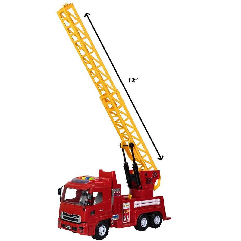 Big Daddy Extra Big Red Fire Truck with Lights and Sounds and Extendable Ladder, 2 of 4