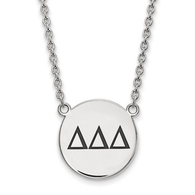 Black Bow Jewelry Sterling Silver Delta Delta Delta Greek Life Necklace 18 Inch