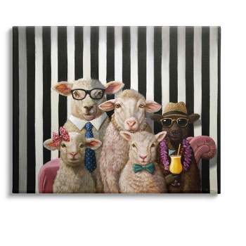 Stupell Industries Traditional Sheep Family Portrait Canvas Wall Art
