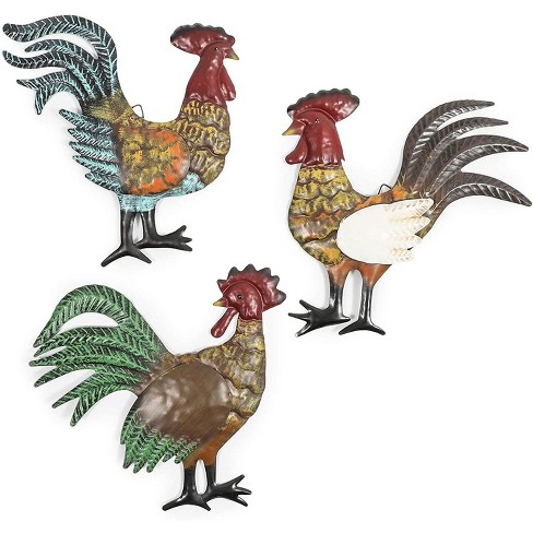 Details about   New Farmhouse Chic Primitive Set Of 2 Hen Chicken Rooster Tray Wall Hanging 