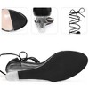 BLISSFUL STEP Women's Clear Wedge Open Toe Lace Up Wedge Sandals - 3 of 3