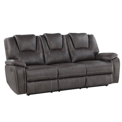 Katrine Manual Side Lever Recliner Sofa Charcoal - Steve Silver Co ...