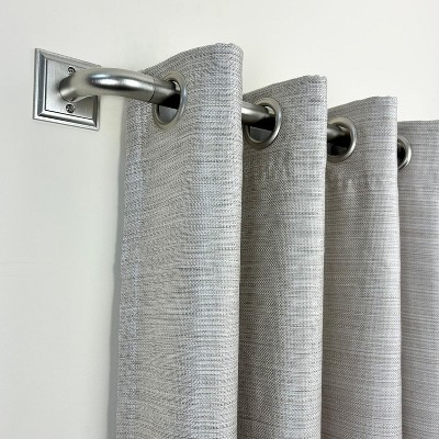 Versailles BLOCKOUT Steel Heavy Duty Curtain Rod Set for Windows Brushed Nickel