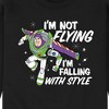 Men's - Disney - I'm Not Flying Graphic Fleece Sweatshirt - 2 of 4