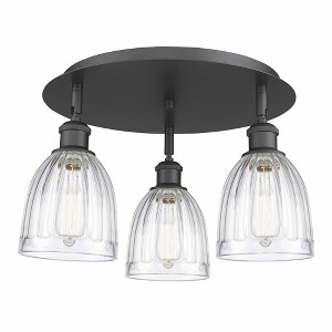Brookfield - 3 Light Flush Mount In Art Deco Style-9.5 Inches Tall and 17.5 Inches Wide - 1 of 1