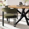 5-Piece Dining Set for 4 Round Dining Table with Velvet Upholstered Chairs and Crossed Metal Legs For Dining Room, Living Room, Farmhouse-Tanpinhause - 4 of 4