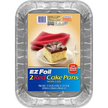 EZ Foil Red Print Cake Pans - 2ct
