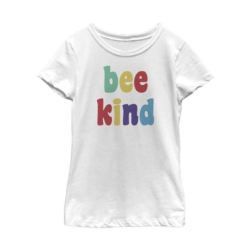 Girl's Lost Gods Bee Kind Colors T-Shirt, 1 of 5