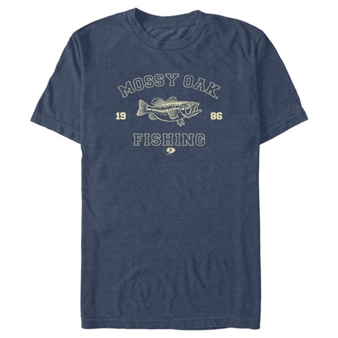 Men's Mossy Oak 1986 Fishing Logo T-Shirt - Navy Blue Heather - 2X Large
