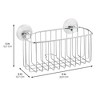 Reo Power Lock Suction Bathroom Shower Caddy Basket for Shampoo, Conditioner, Soap - Stainless Steel - 2 of 4