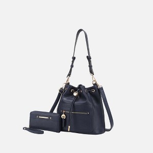MKF Collection Larissa Vegan Leather Women’s Bucket Hobo Handbag with Wallet by Mia K - 1 of 4