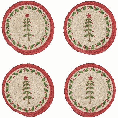 Park Designs Feather Tree Braided Coasters Set Of 4
