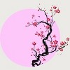Junior's Design By Humans Cherry Blossom Tree By AnimeStyles T-Shirt - 2 of 3
