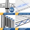 Dolonm Wire Shelving Unit, 6000 LBS NSF Height Adjustable Metal Garage Storage Shelves with Wheels,Metal Shelves - 3 of 4