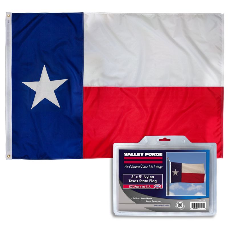 Valley Forge Texas State Flag 36 in. H X 60 in. W, 1 of 2