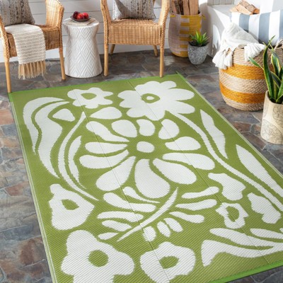 Lahome Outdoor Plastic Straw Rug-Waterproof Reversible Mat for Patio,Balcony,Deck,Backyard,Beach