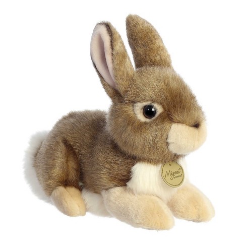 Grey Bunny Plush, 9.5-in