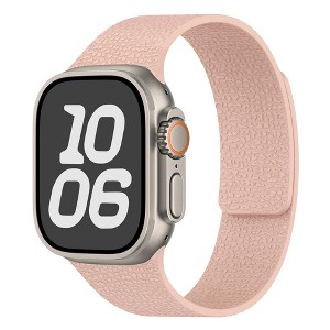 HTUTWOO Litchi-Textured Apple Watch Band, Magnetic Silicone Strap 38/40/41/42/44/45/46/49mm for iWatch Series 11 10 9 8 7 6 5 4 3 2 1 SE Ultra - 1 of 4