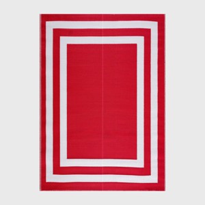 Play Rug Paris Recycled Plastic Woven Indoor Outdoor Folded Floor Mat - 1 of 4