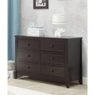 Espresso Double Nursery Dresser with Dovetail Drawers
