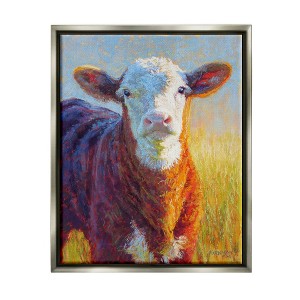 Stupell Industries Happy Cow Farmhouse GrasslandFloater Canvas Wall Art - 1 of 4