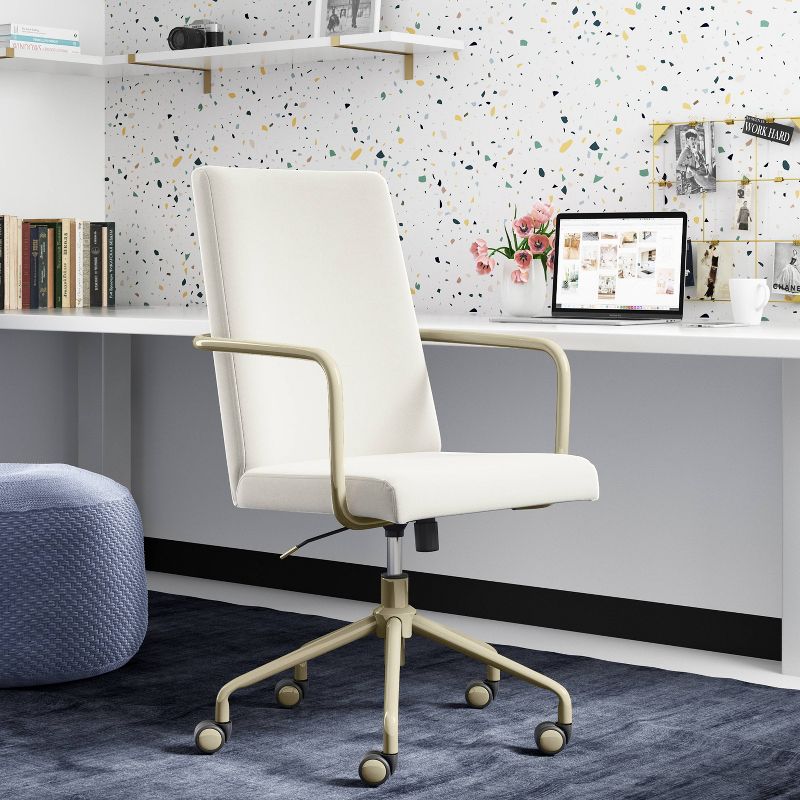 Giselle Gold Desk Chair - Adore Décor, 2 of 10
