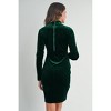 Hello Miz Women's Velvet Long Sleeve Mock Neck Maternity Mini Dress - 3 of 4