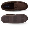 Wembley Men's Classic Indoor/Outdoor Microsuede Moccasin Slippers - 3 of 4