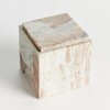 Plum & Post Jaqueline Square Lidded Box Tall - Brown/White Marble Accent - 3 of 4