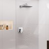 CASAINC Single-Handle 1-Spray Pattern 10 Inches with 1.8 GPM Wall Mount Square Shower Faucet (Valve Included) - 4 of 4