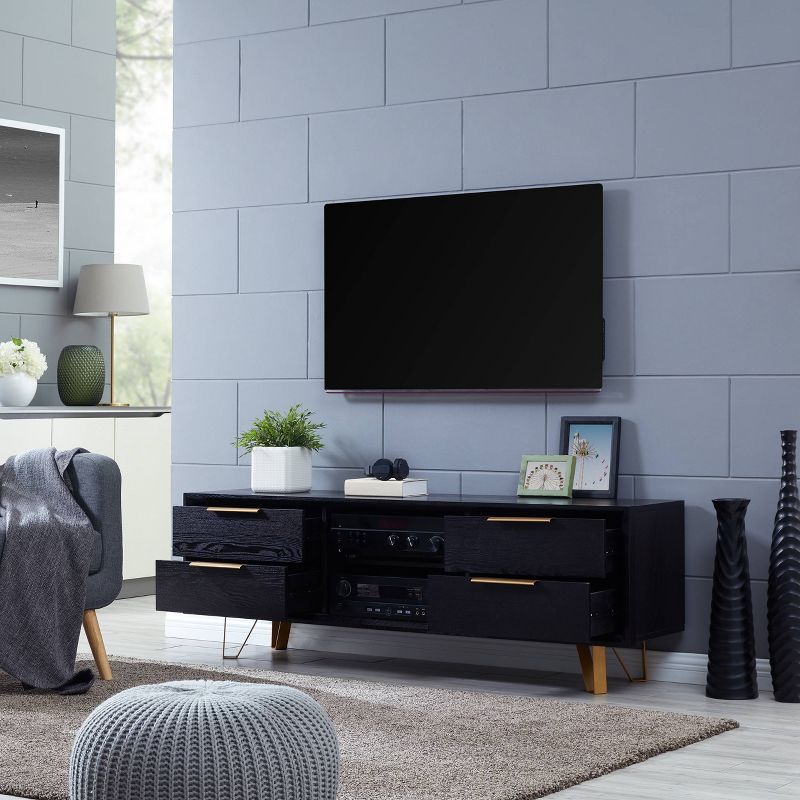 Markli TV Stand for TVs up to 61&#34; Black - Aiden Lane, 1 of 17