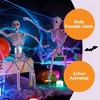Joyfy 16” Halloween Full Body Poseable Skeleton, Human Plastic Bone with Movable Joints for Haunted House Graveyard Prop Party Decor (2pcs, Original) - 3 of 4