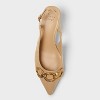 Women's Tabitha Oversized Chain Sling Back Heels with Memory Foam Insole - A New Day™ Beige - 3 of 4