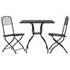 vidaXL 3 Piece Patio Dining Set Anthracite Metal Mesh - 2 of 4