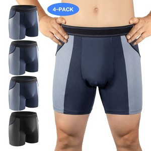 CARER 4pk Washable Incontinence Underwear for Men Urinary Bladder Leak-proof Incontinence Boxer Reuable - Mild Absorbency - 1 of 4