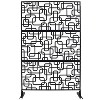 CAVINAS Patio Decorative Screen Metal Fence Privacy Screen with Hollow Rectangular Pattern for Outside and Garden, 76" H×48" W - 3 of 4