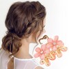 Unique Bargains Fashion Double Flower Hair Clips Hairdo Clip 1 Pc - 3 of 4