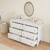 Nasitip Drawer Dresser-Boho Dresser with Curved Legs, Rattan Accents for Living Room, Bedroom Entryway or Balcony - 2 of 4