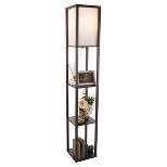Torchiere Floor lamp Brown (Includes LED Light Bulb) - Lavish Home