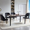 Modern Fabric Upholstered Dining Chairs Set of 4,Metal Leg Hollow Back Kitchen Dining Room Chair,Armless Padded Side Chair-Coolbibila - 2 of 4
