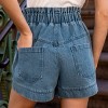 Women's Cotton Elastic Waist Straight Leg Denim Shorts -Cupshe - 4 of 4