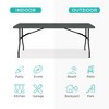 Best Choice Products 6ft Plastic Folding Table, Indoor Outdoor Heavy Duty Portable w/ Handle, Lock - 3 of 4