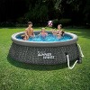 Summer Waves P1A01030A 10ft x 2.5ft Quick Set Ring Above Ground Inflatable Outdoor Swimming Pool with GFCI RX300 Filter Pump, Dark Wicker - image 2 of 4