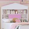 3-Piece Bedroom Sets, Twin Size House-Shaped Wooden Bed with Storage Drawers, Nightstand and Stroage Rack - ModernLuxe - 4 of 4