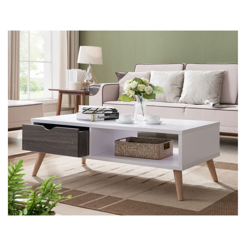 Barrios Transitional Coffee Table Distressed Gray/White - HOMES: Inside + Out, 4 of 7