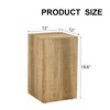 Maggift Patio End Tables, Faux Wood Design Coffee Table for Living Room, Patio, Bedroom, Brown, 12"*12"*19.6" - 2 of 4