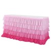 6ft Tulle Table Skirt Handmade Colorful Thread Ribbon Table Skirts Table Decoration - 3 of 4
