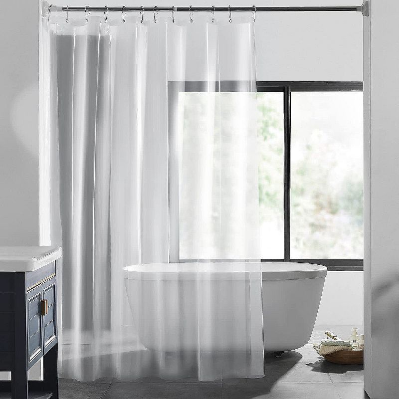 GoodGram Ultra Heavy Hotel Weight Odorless PEVA Vinyl Shower Curtain Liner With Splash Guard - Standard Size, 1 of 3
