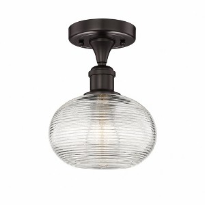 Ithaca - 1 Light Semi-Flush Mount In Industrial Style-8.38 Inches Tall and 8 Inches Wide - 1 of 1