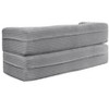 Kumasinova Modern Teddy Fabric Foam-Filled Floor Sofa with 2 Pillows, Convertible Sleeper Sofa Bed, 15" Full Size Folding Mattress for Living Room - 3 of 4